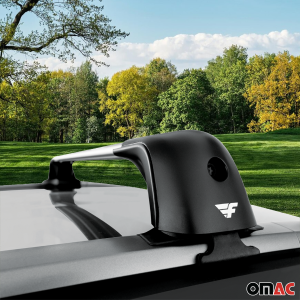 BMW X1 Roof Rack Cross Bars - Omac - Compact (9090G Kit LX1) - Gray - '09-'25